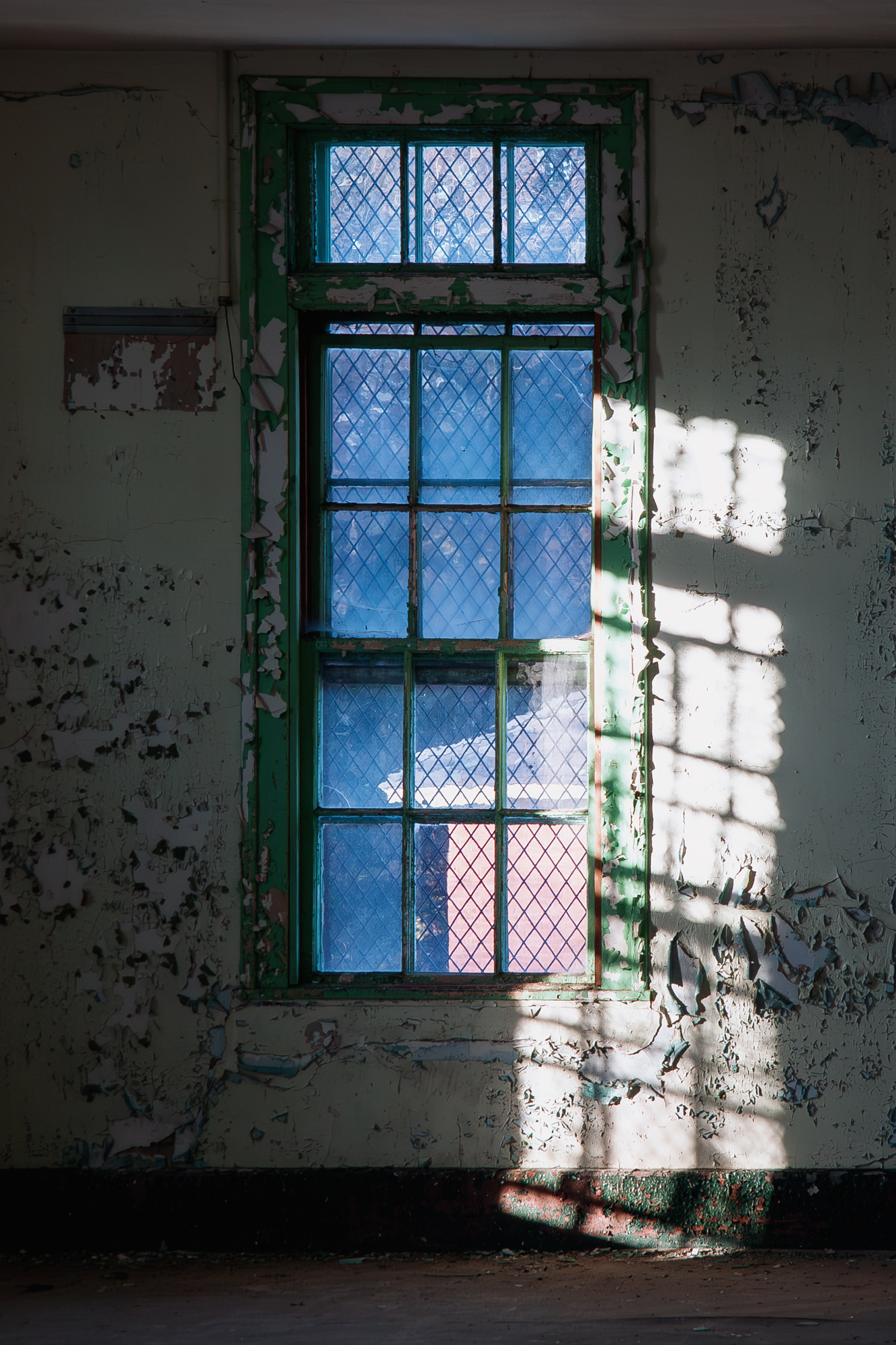 Inside the Northampton State Hospital main building north wing (north infirmary).