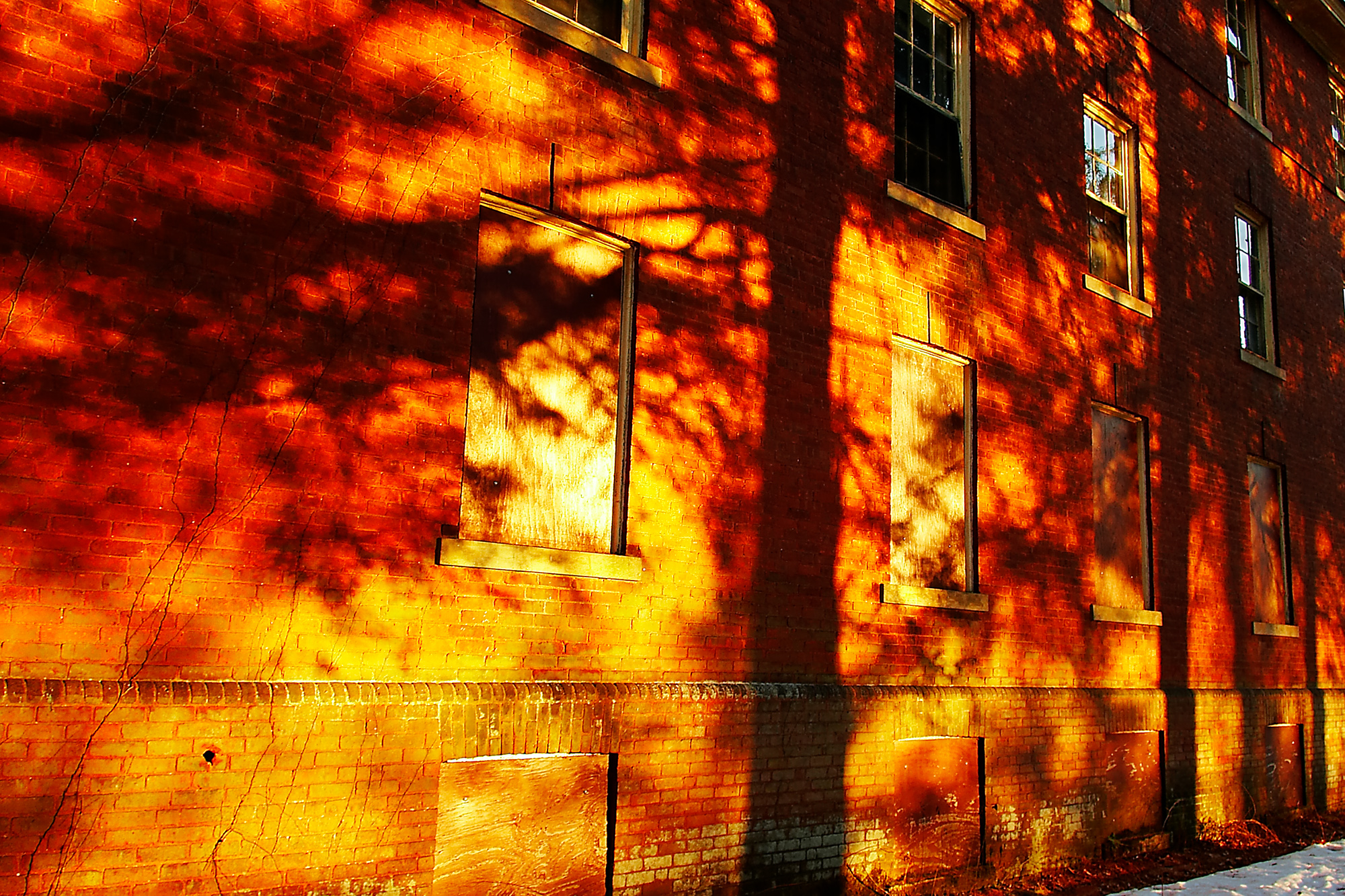 Northampton State Hospital north employees home at sunset.