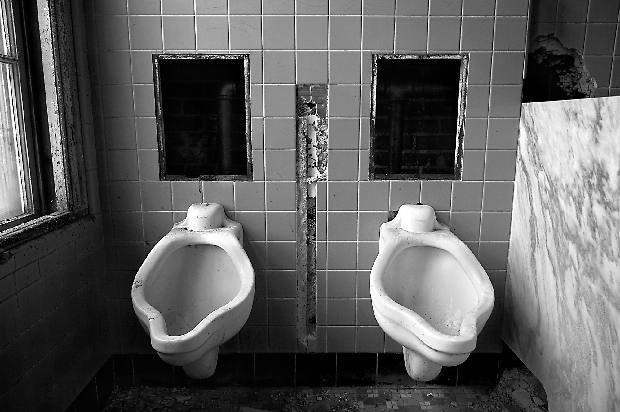 Bathroom in the North Infirmary at Northampton State Hospital