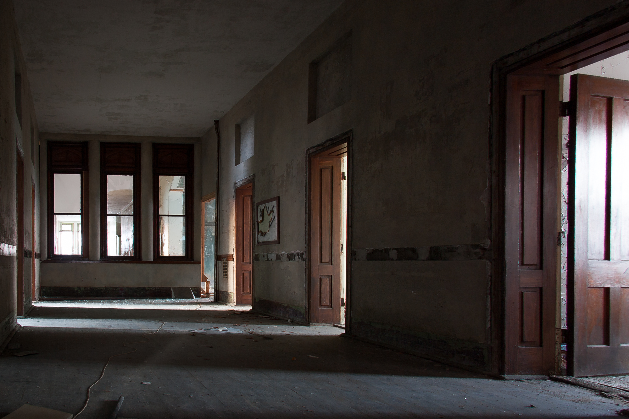 Ward at Northampton State Hospial modified as a movie set.