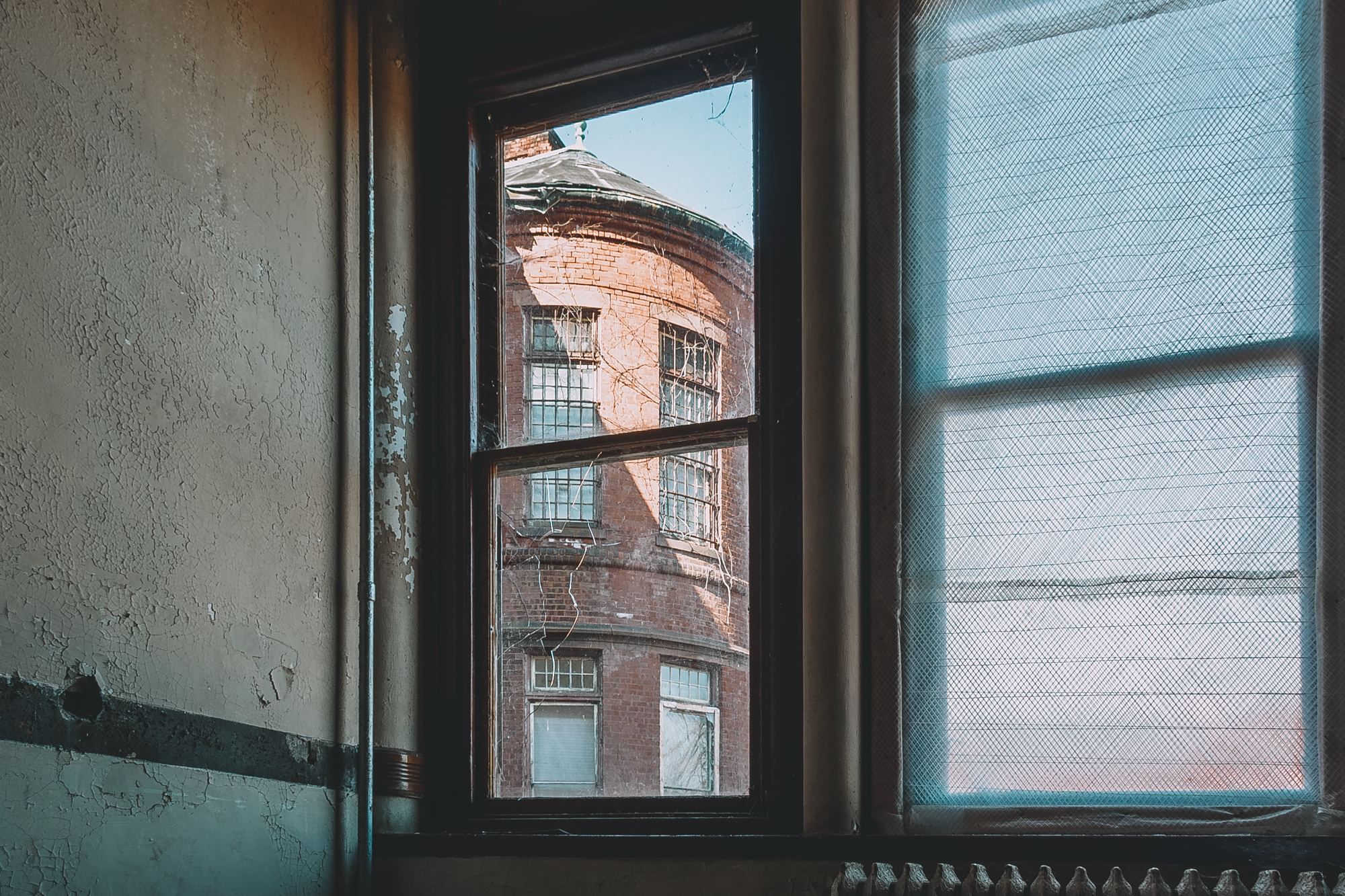 View out of a ward window at Northampton State Hospital