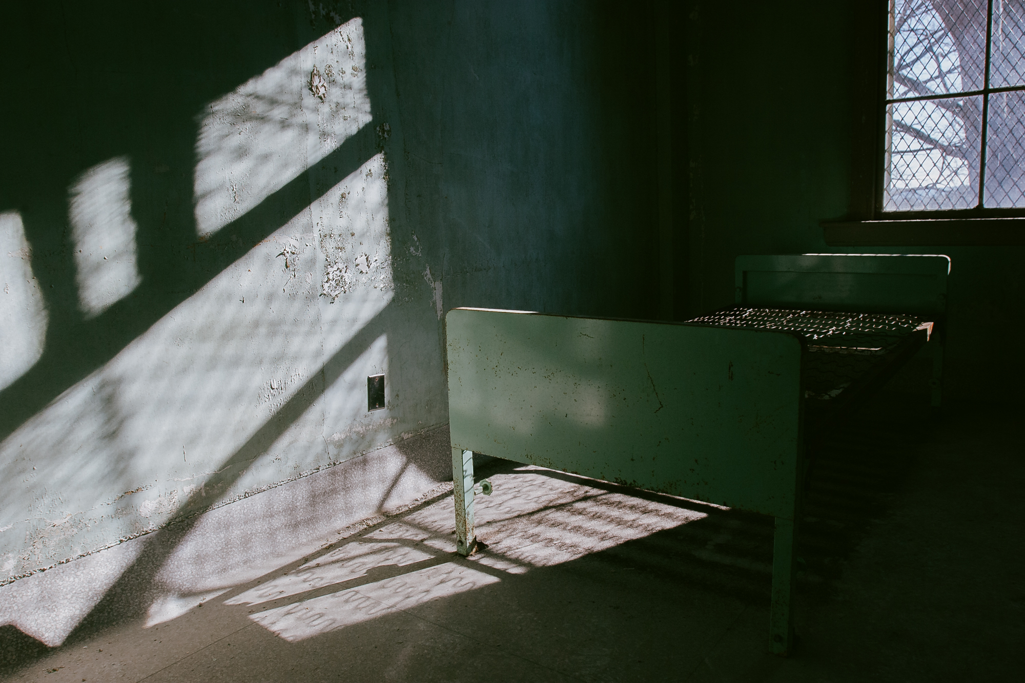 Northampton State Hospital patient bed.