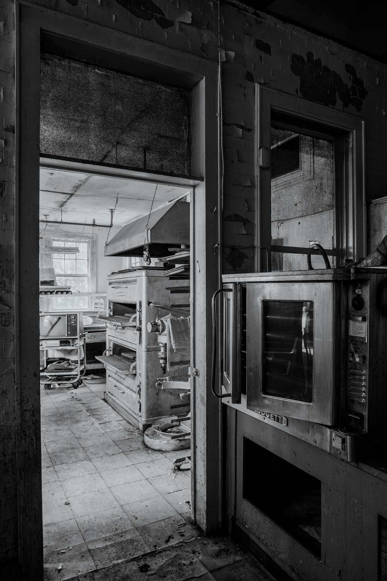 Kitchen ovens at the Adler Hotel.