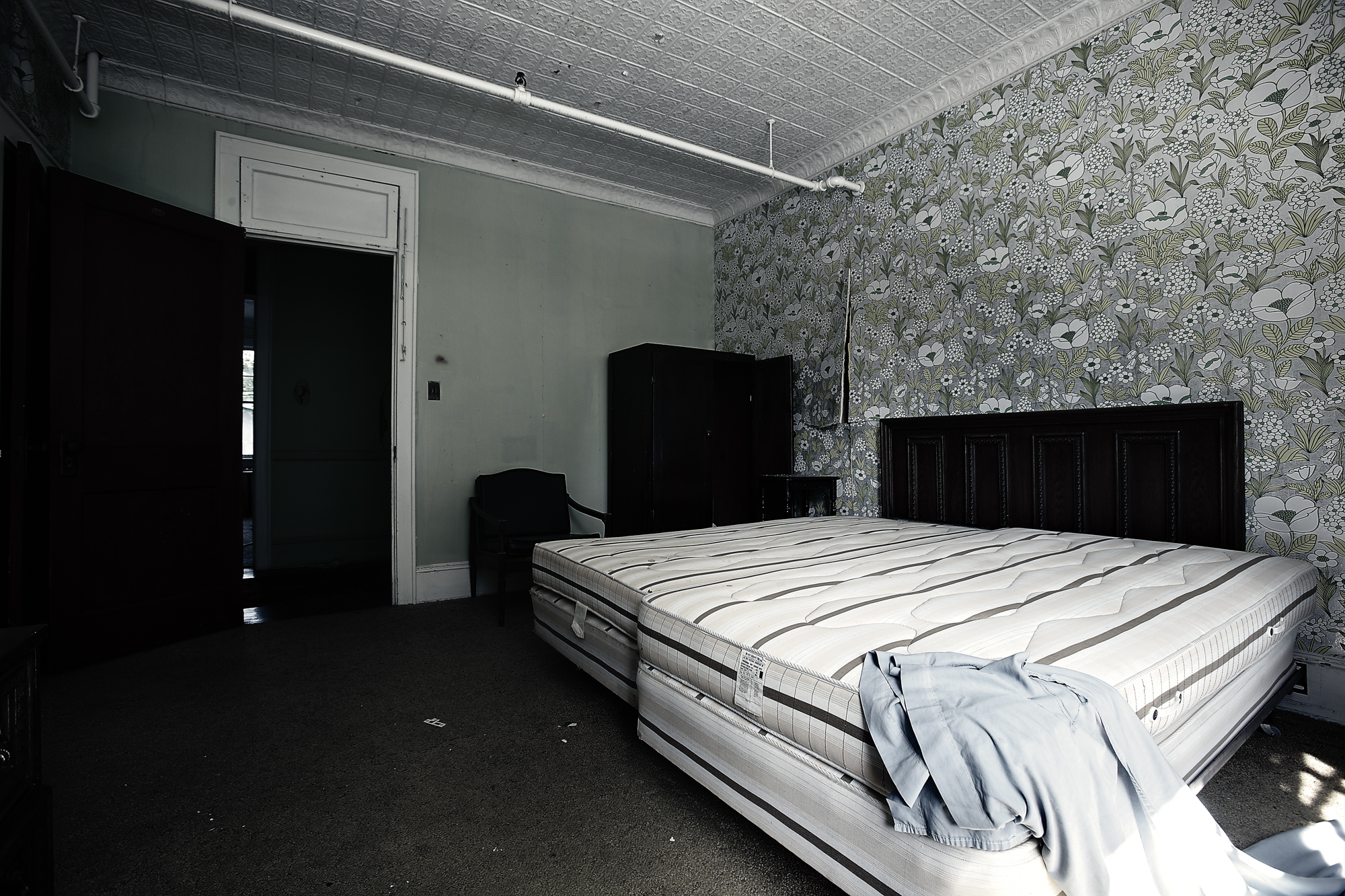 Double queen bedroom at the Adler Hotel.