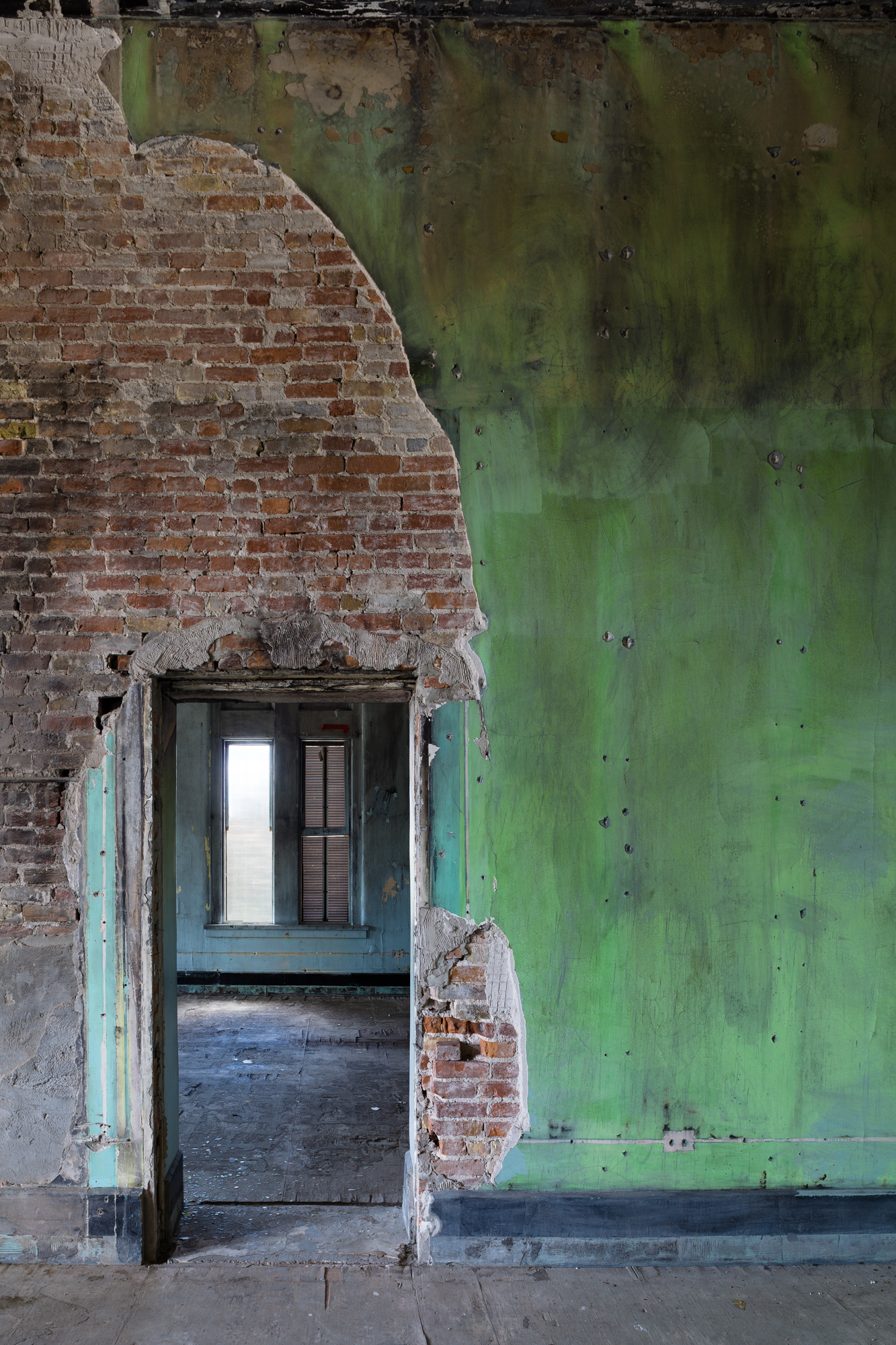 Crumbling doorway at Buffalo State Hospital