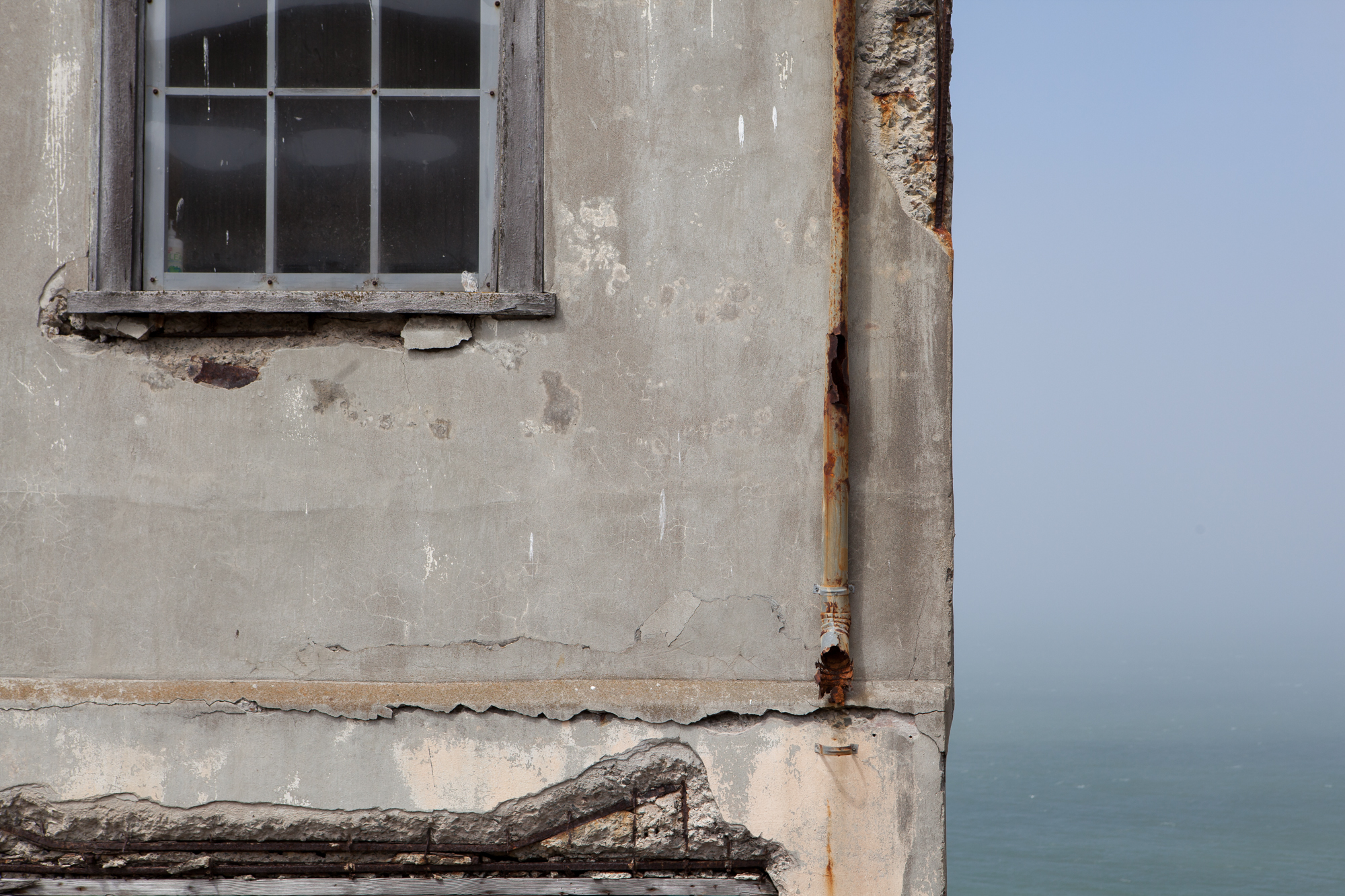 Concrete Building Detail at Alcatraz Federal Penitentiary