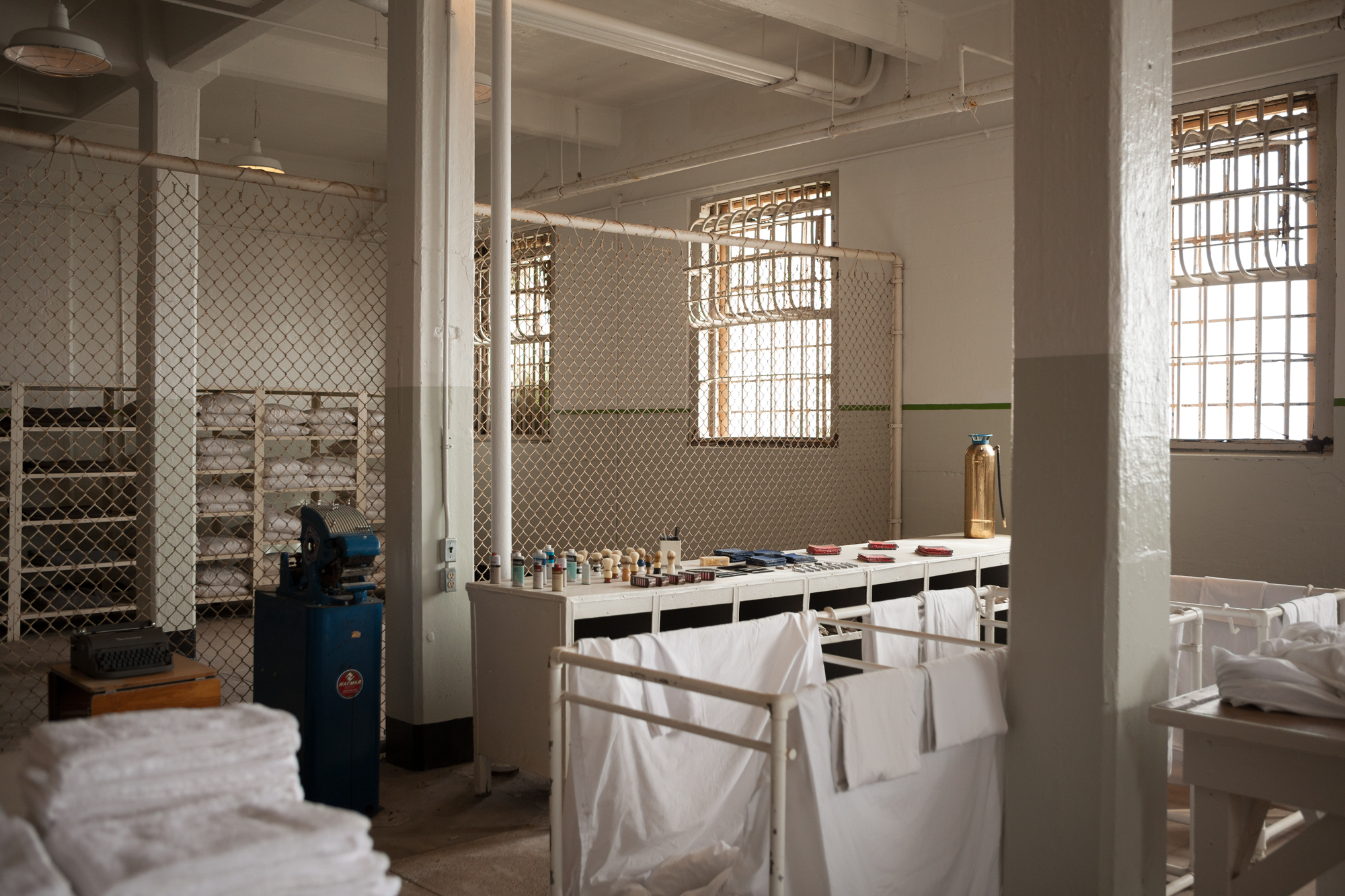 Intake room at Alcatraz Federal Penitentiary