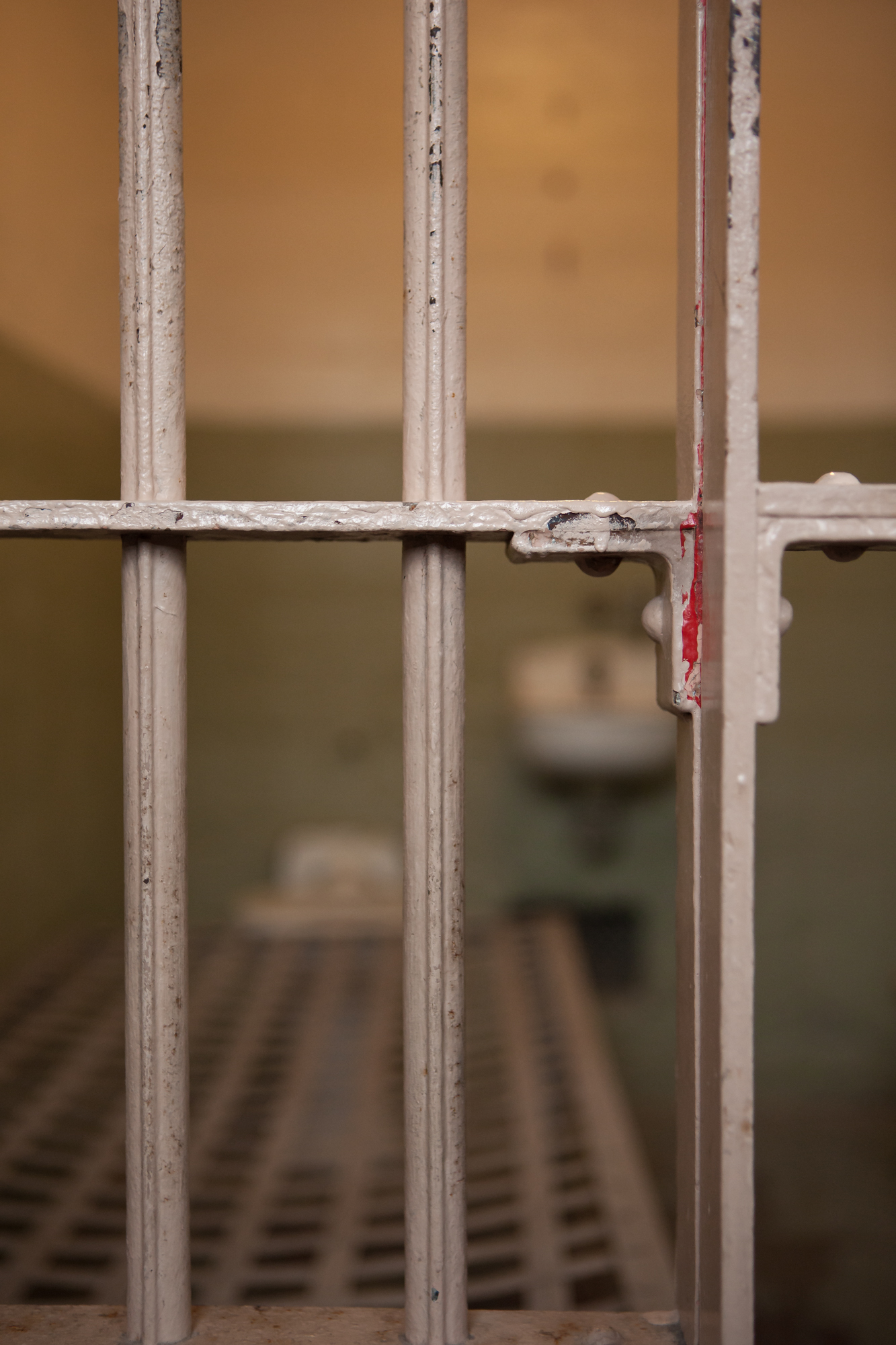 Cell door detail at Alcatraz Federal Penitentiary