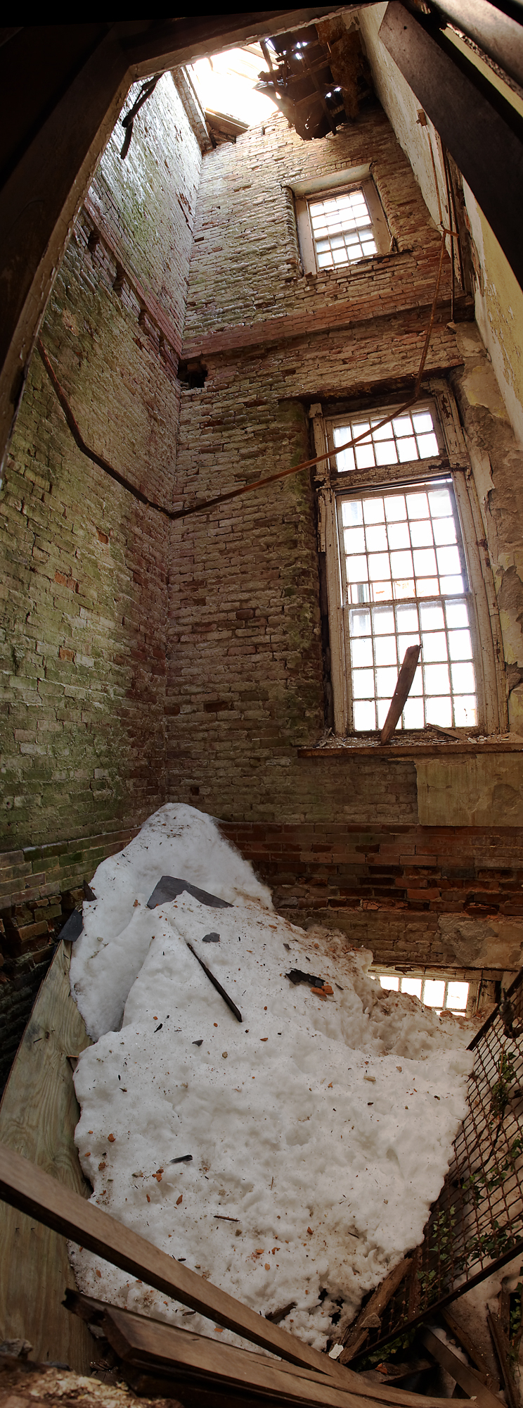 Collapsed floors at Northampton State Hospital