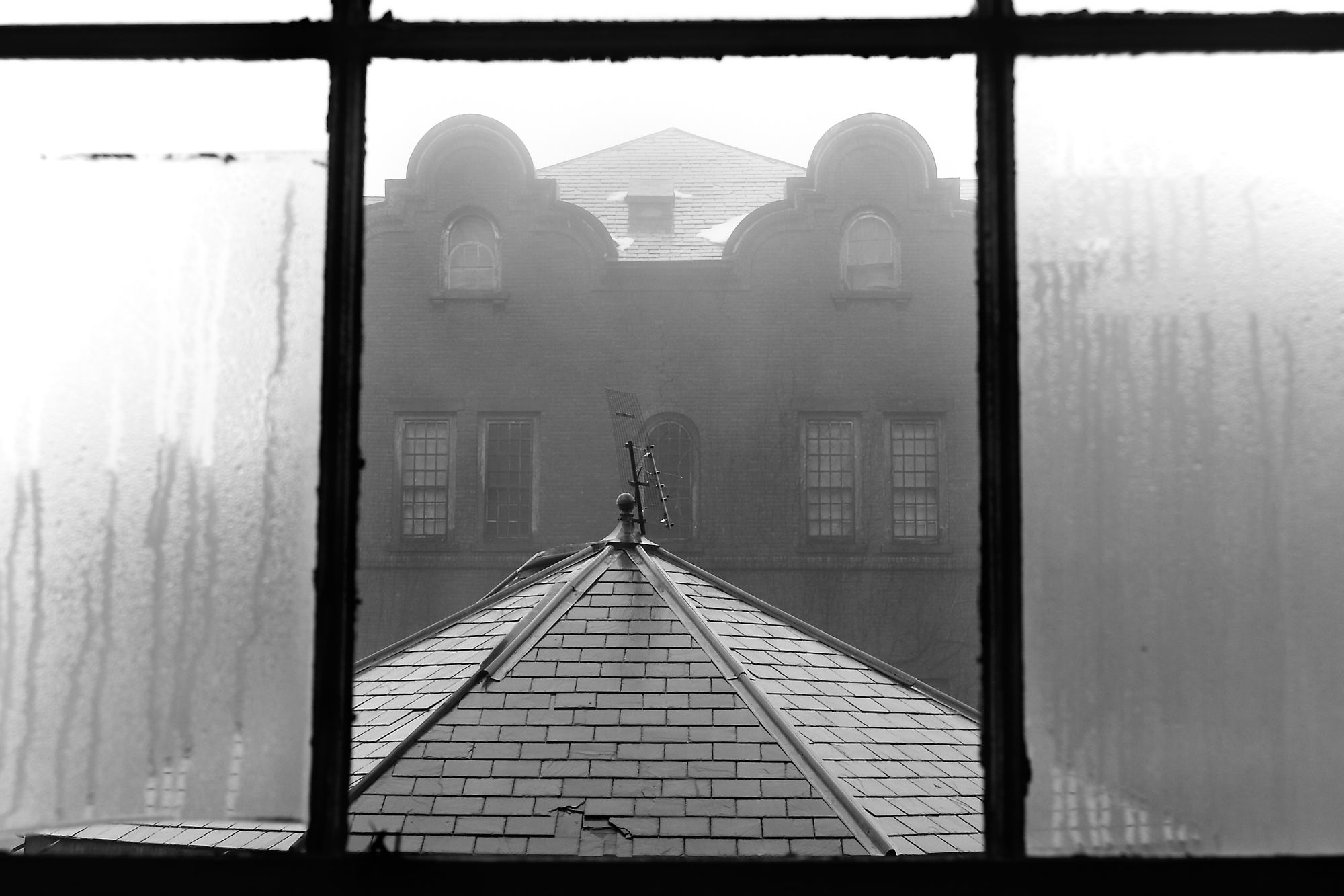 Misty morning at the North Infirmary of Northampton State Hospital