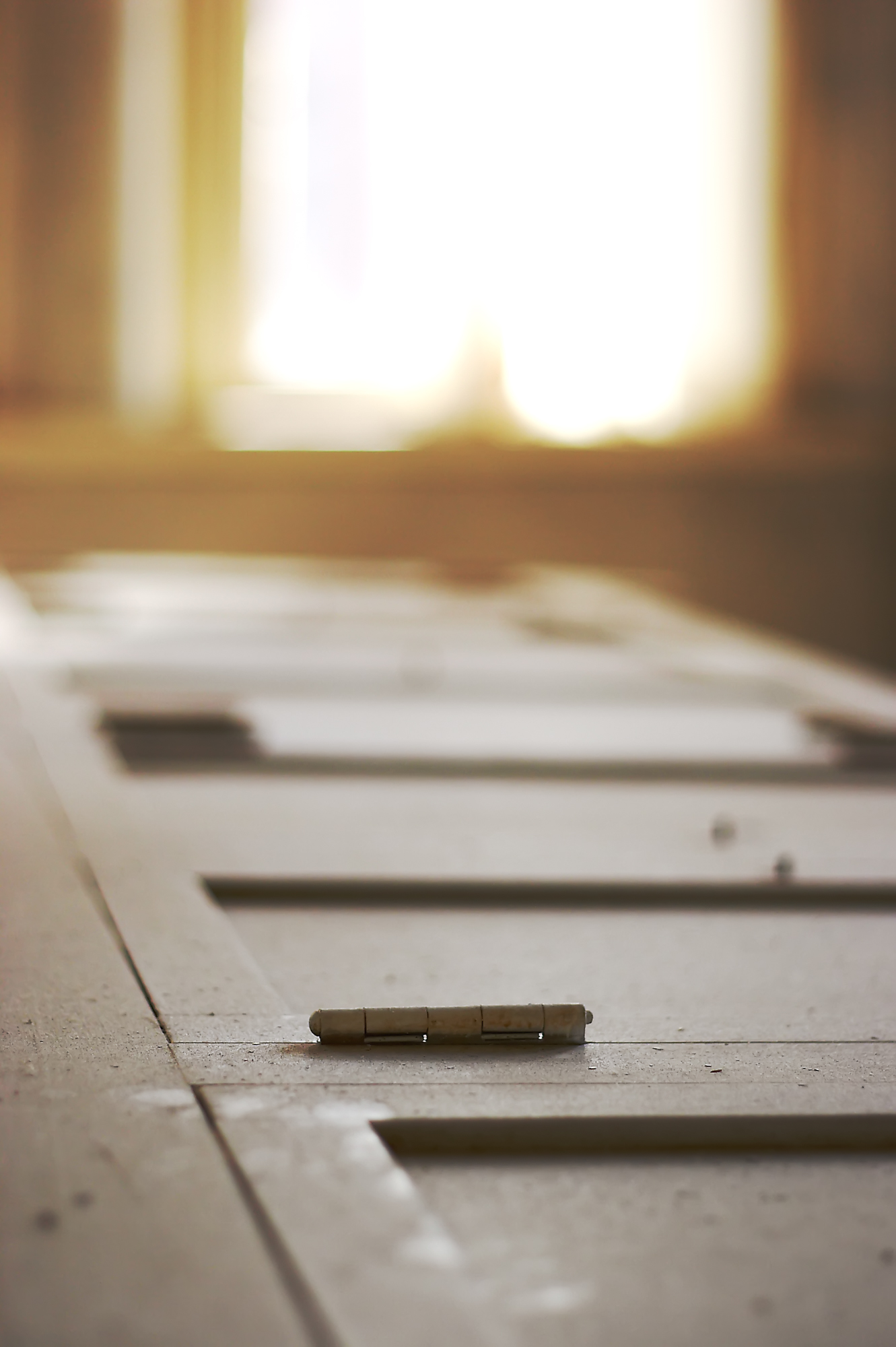 Detail of fallen cabinets at Northampton State Hospital