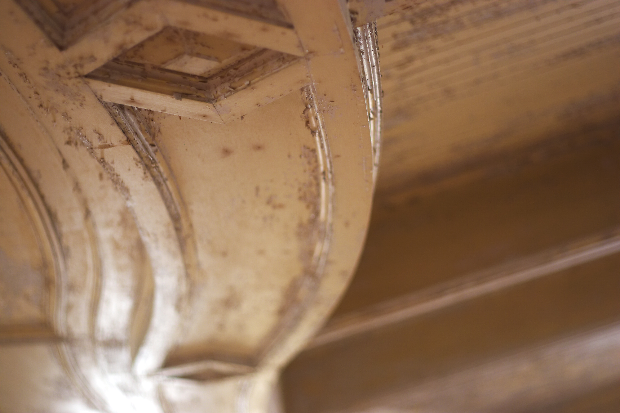 Woodwork detail in the theater at Northampton State Hospital