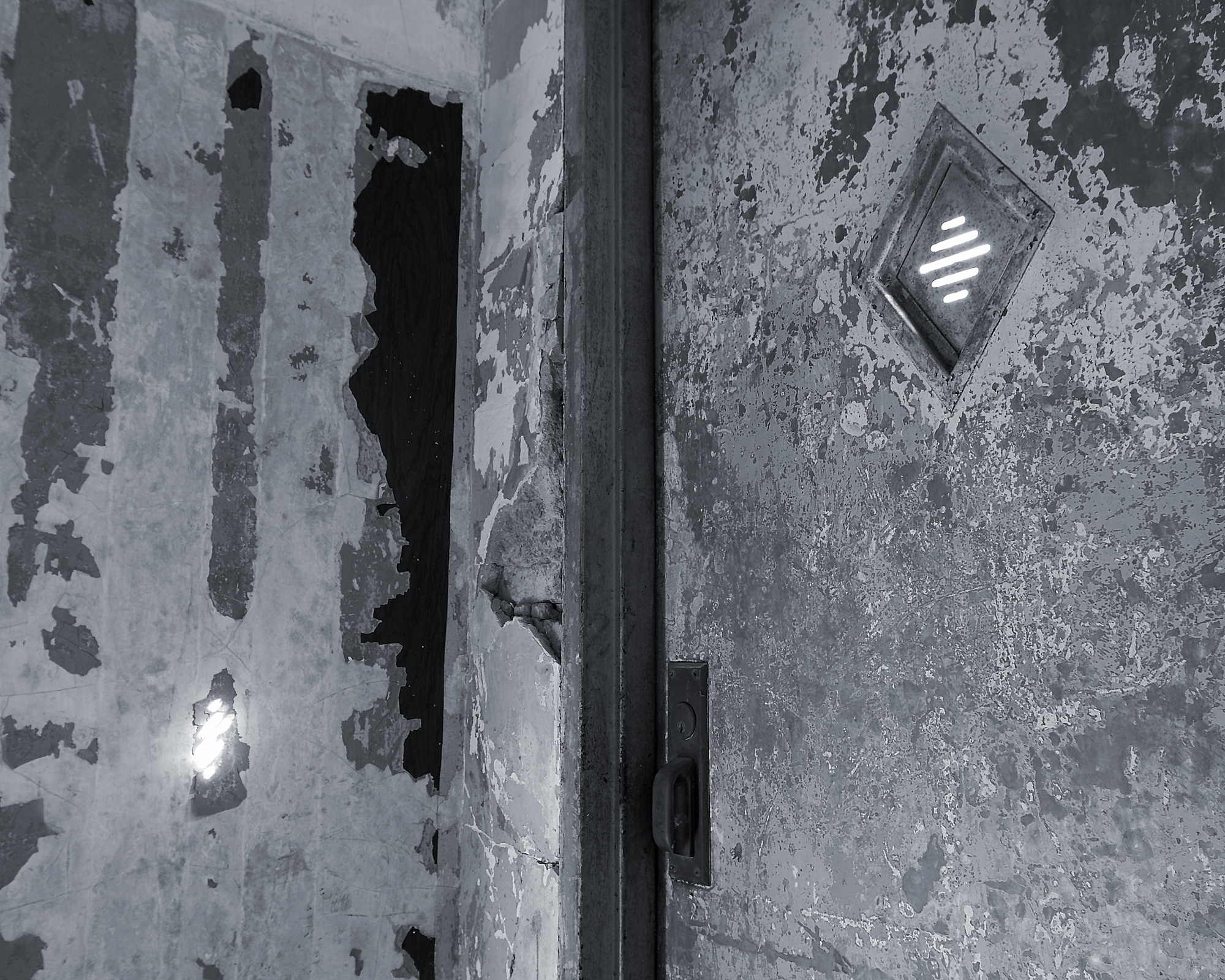 Door to a violent ward room at Northampton State Hospital