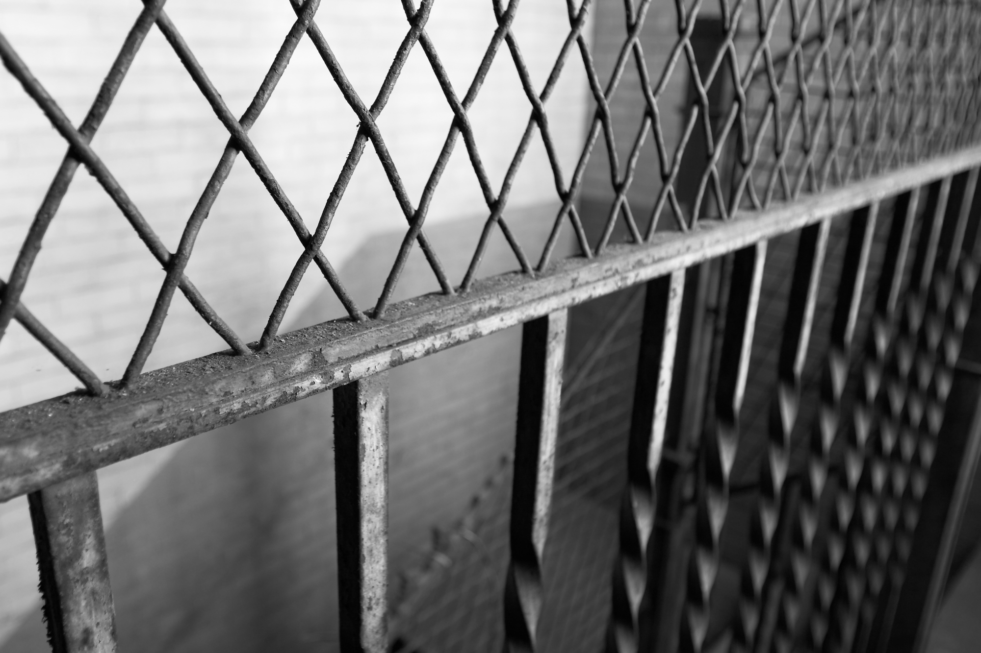 Stairway cage at Northampton State Hospital