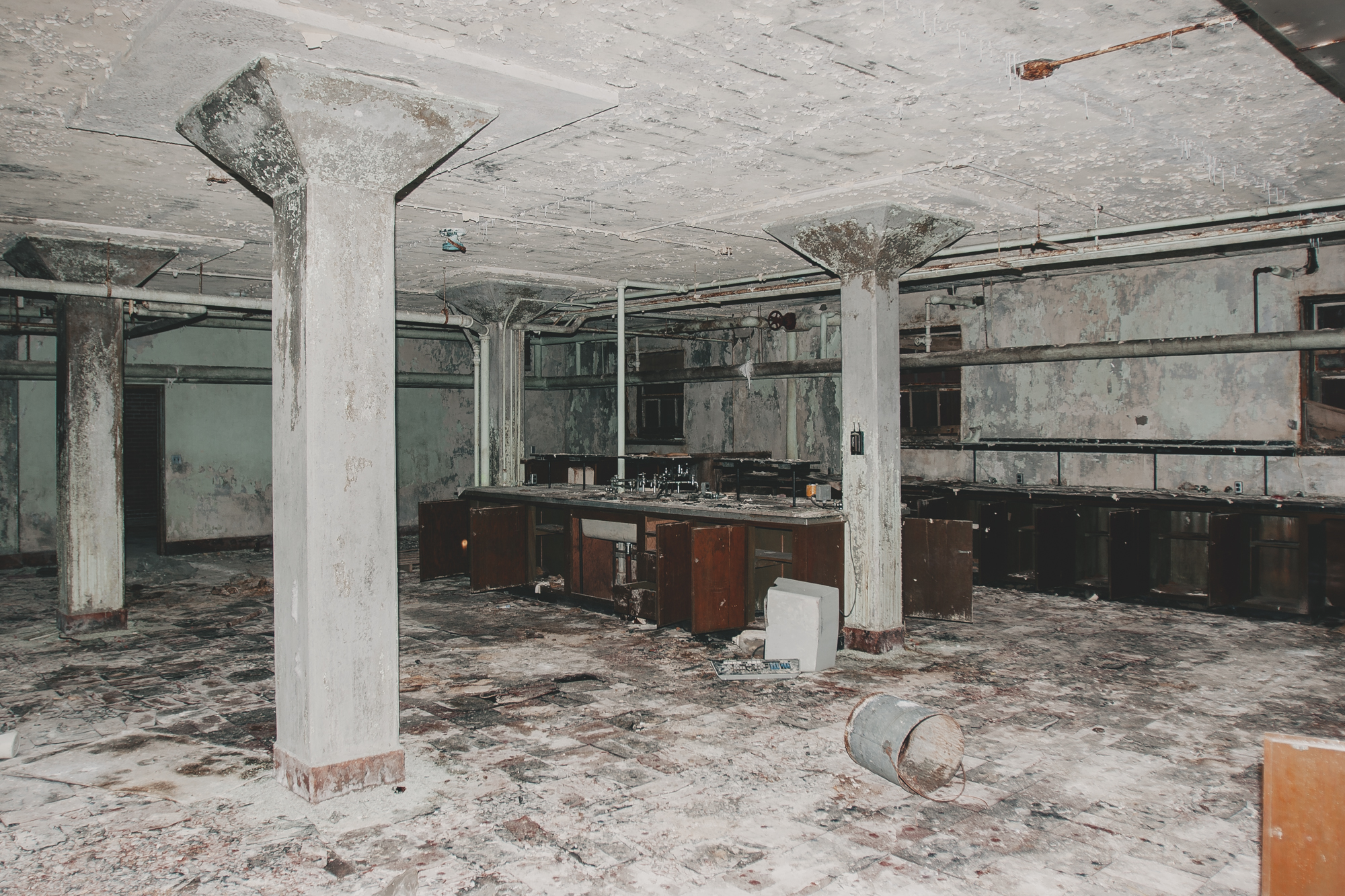Pathology lab in the basement of Northampton State Hospital
