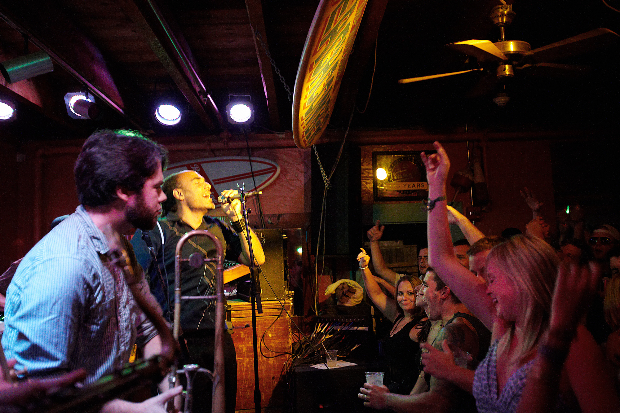 John Brown's Body moving the crowd at the Welfleet Beachcomber July 31, 2010.