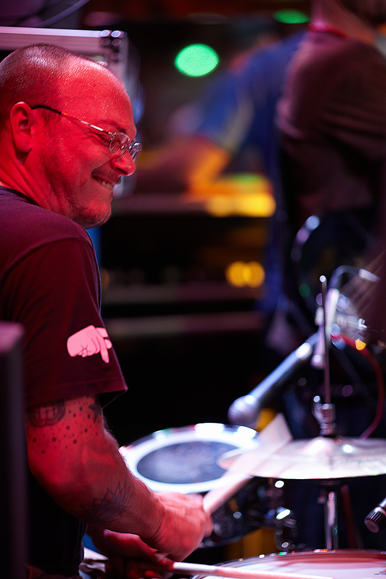 Tommy Benedetti, drummer for John Brown's Body, at the Welfleet Beachcomber July 31, 2010.