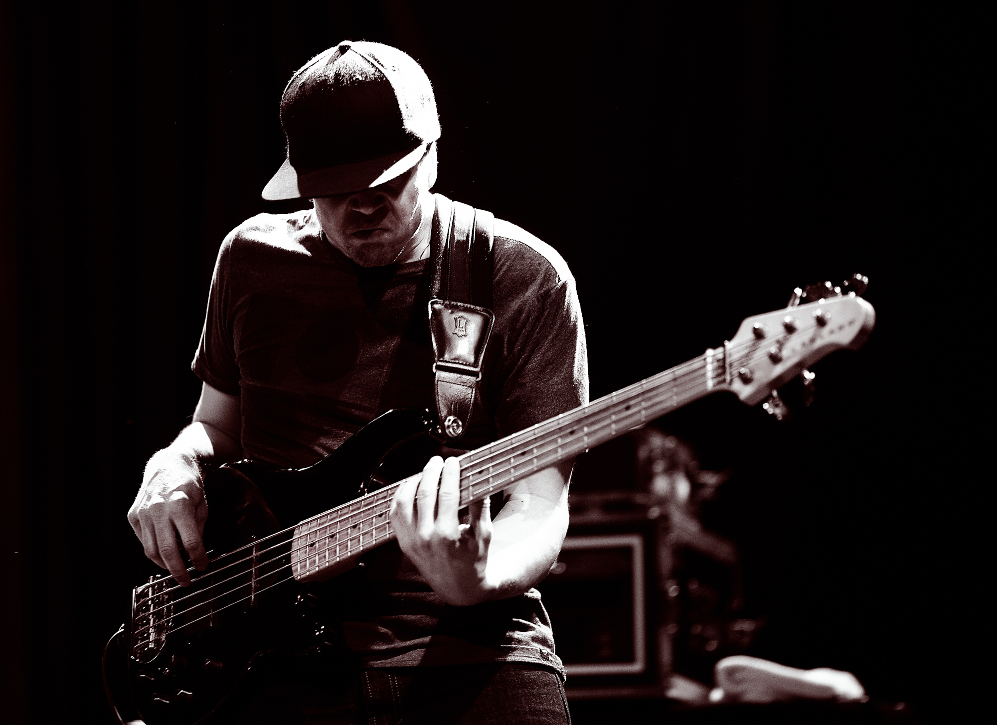 Bassist for John Brown's Body performs at the House of Blues in Boston, MA January 21, 2011.
