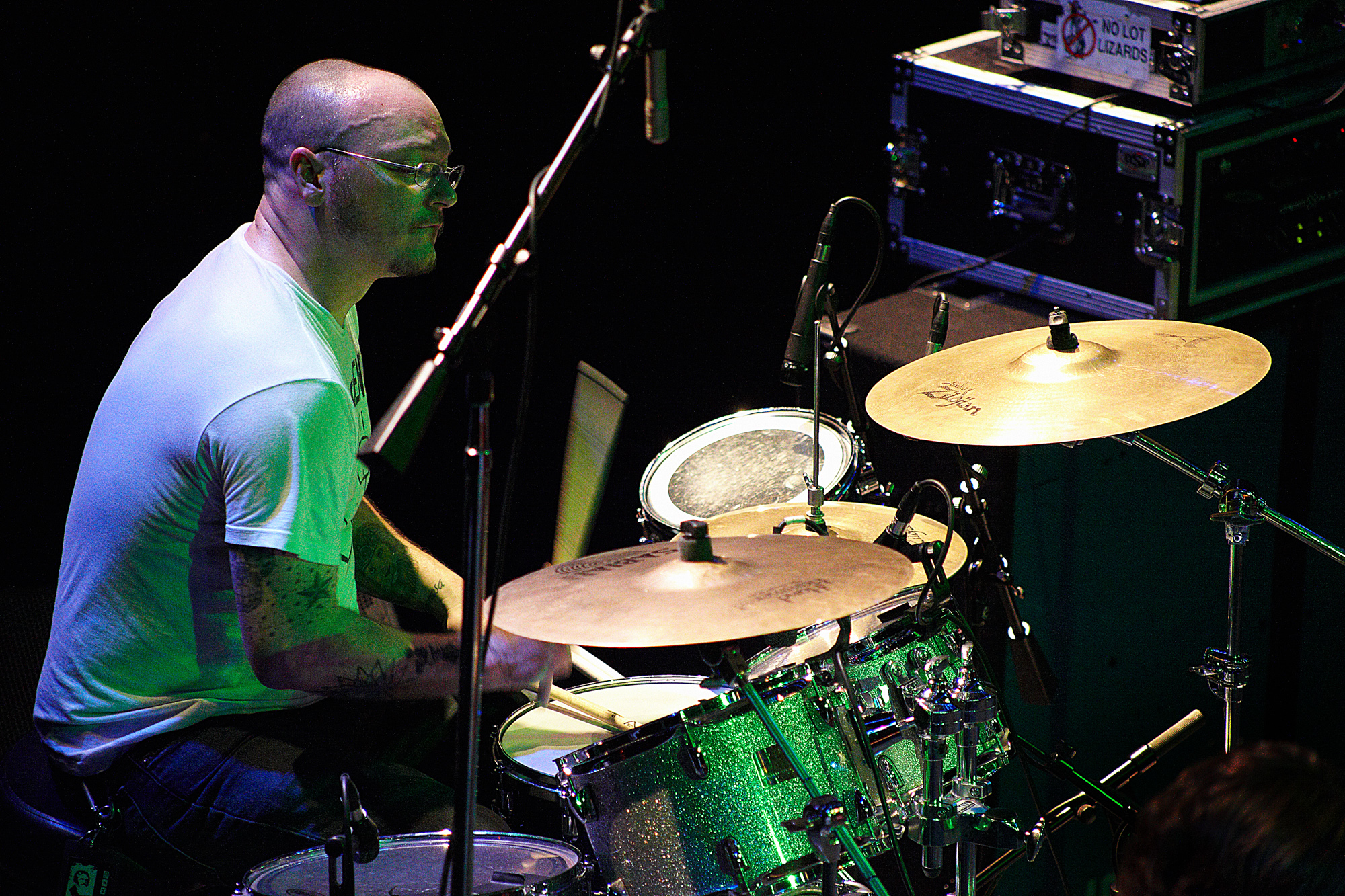 Tommy Bendetti, drummer for John Brown's Body, performing at the House of Blues in Boston, MA January 21, 2011.