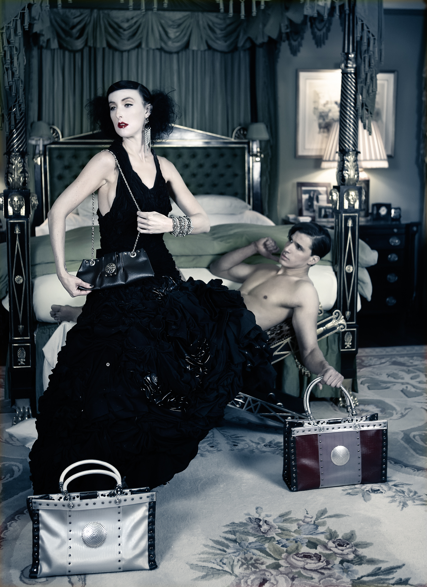 Models posing with DH Studios designs and industrial accessories.
