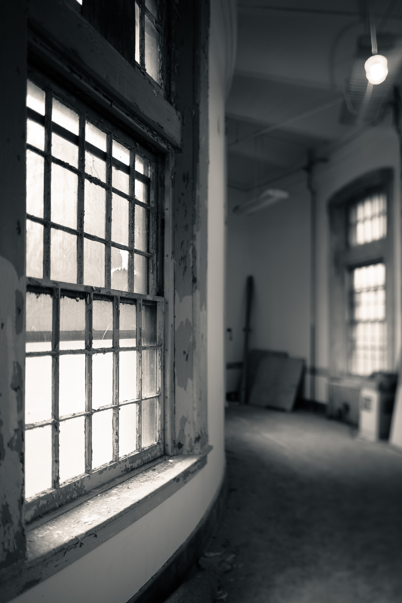 Connector between wings at Buffalo State Hospital