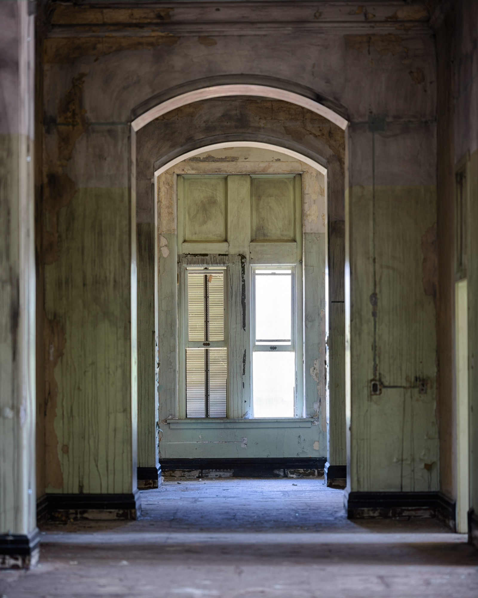 Series of doorways at Buffalo State Hospital.