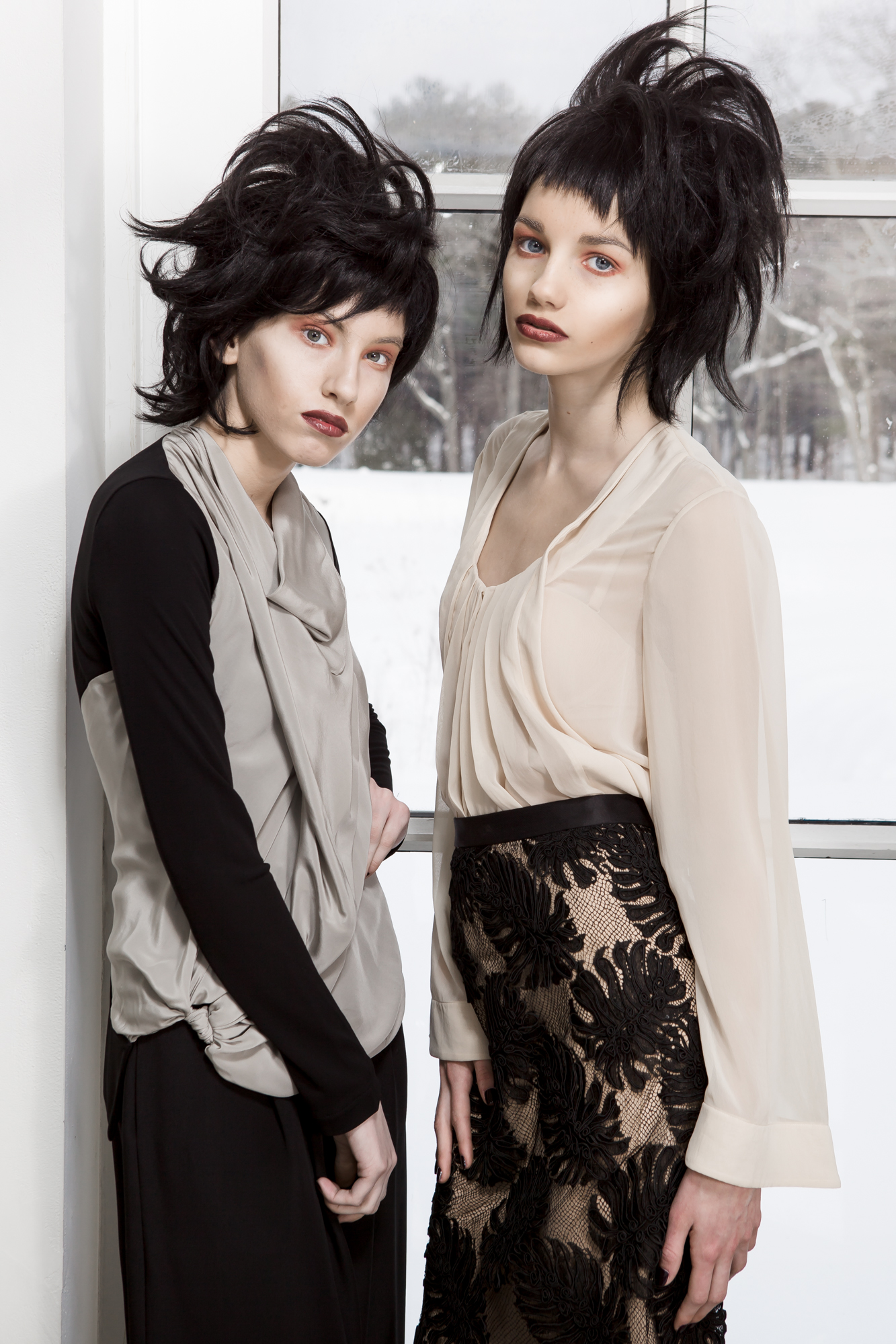 Models showing off items from the DH Studios 2014 collection.