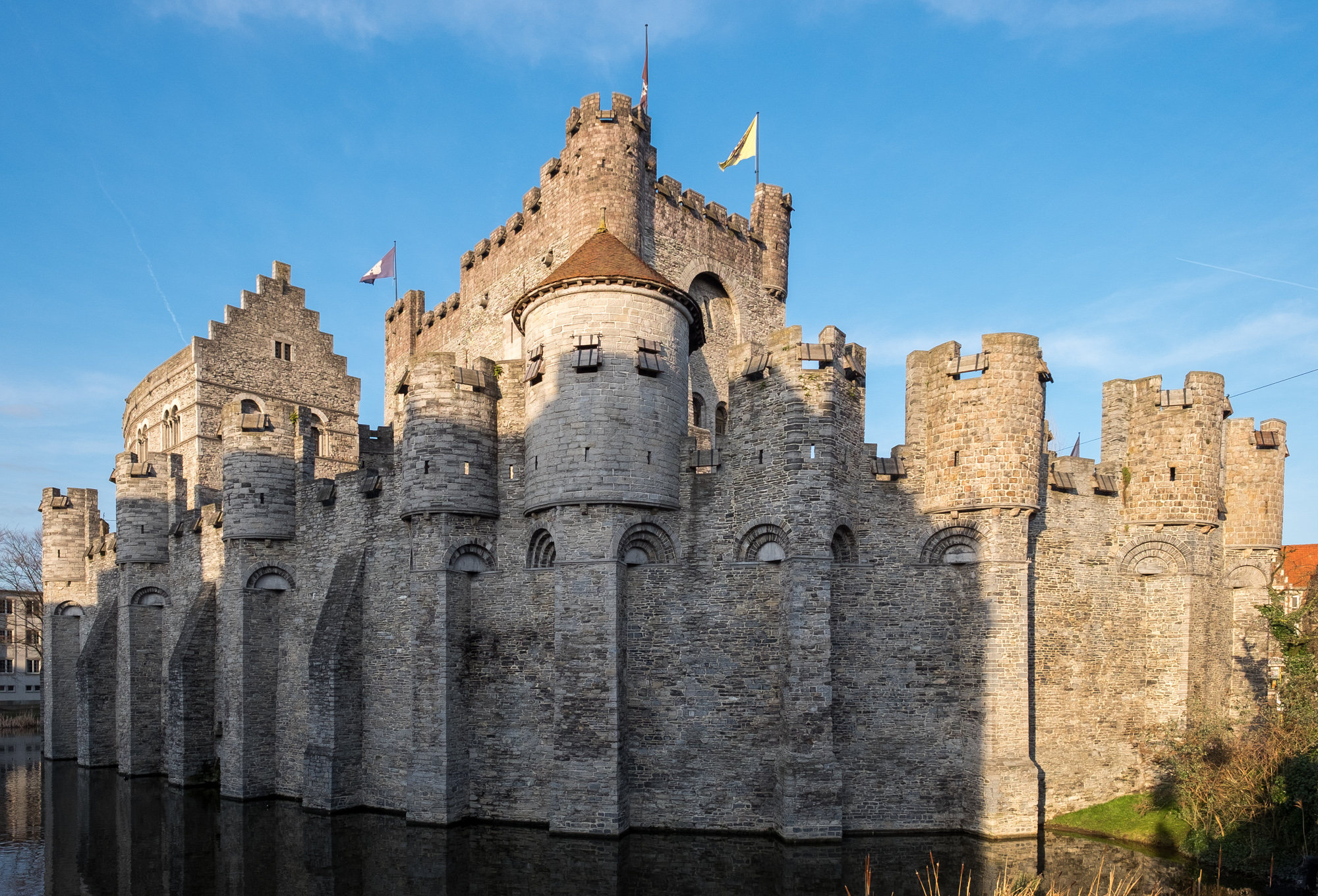 Exterior of Castle of the Counts in Ghent, Belgium