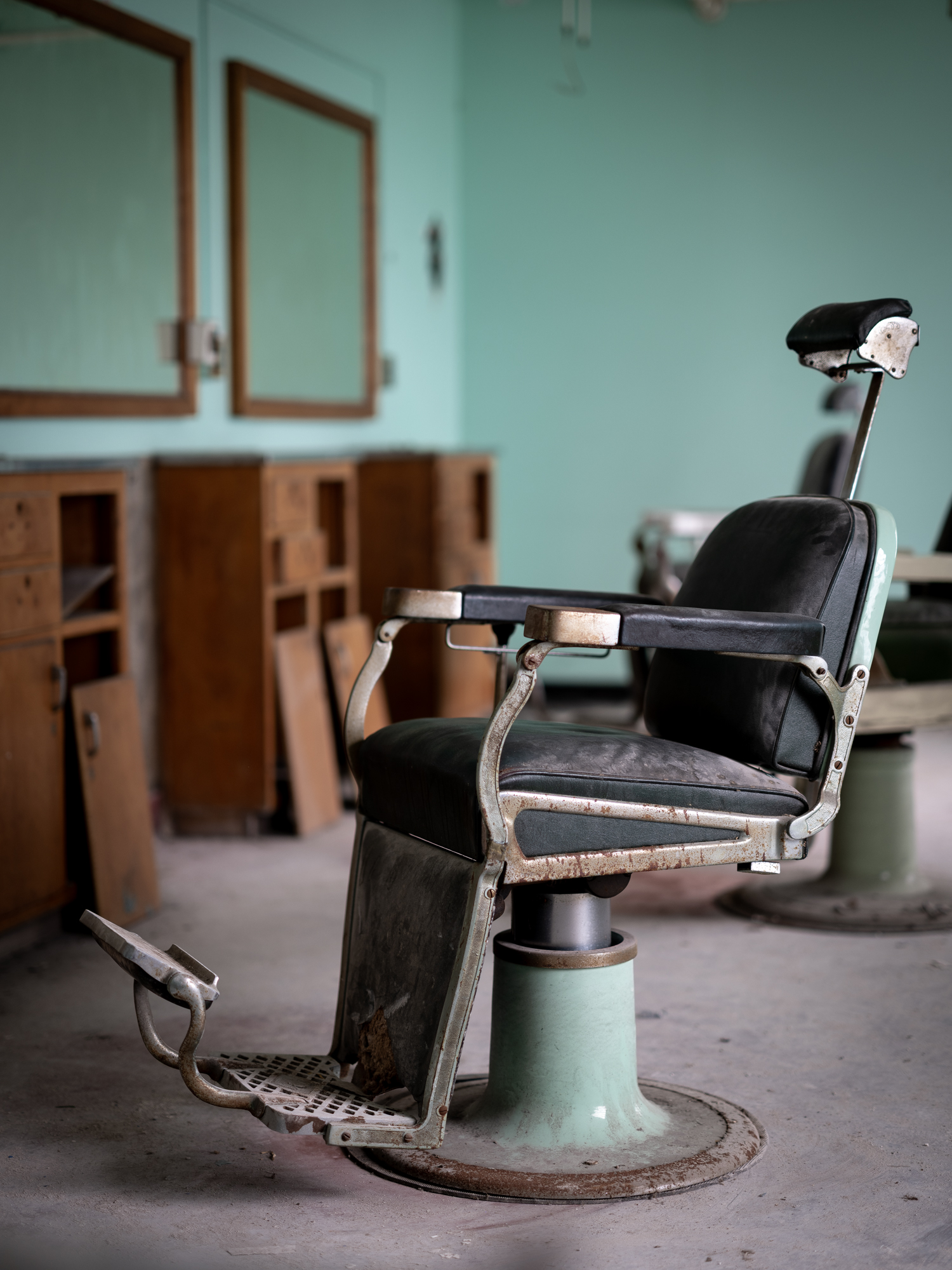 Barber chair at Buffalo State Hospital