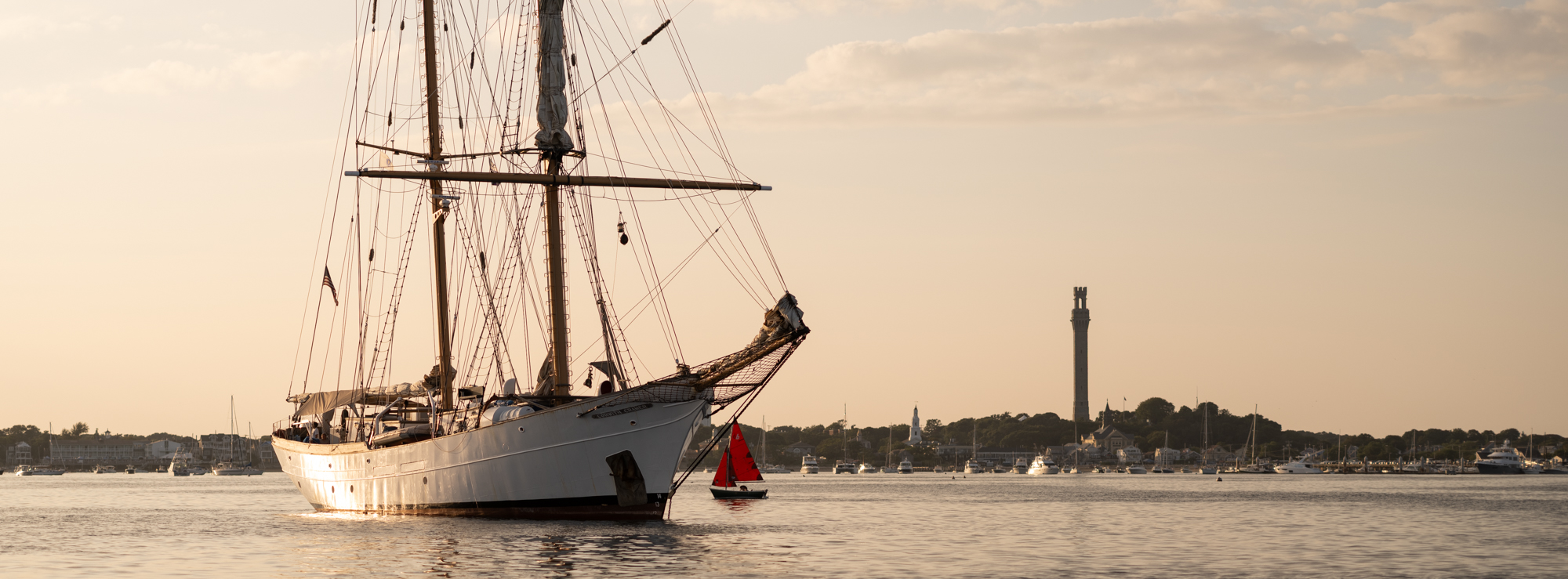Corwith Cramer in Provincetown, Massachusetts at sunset.