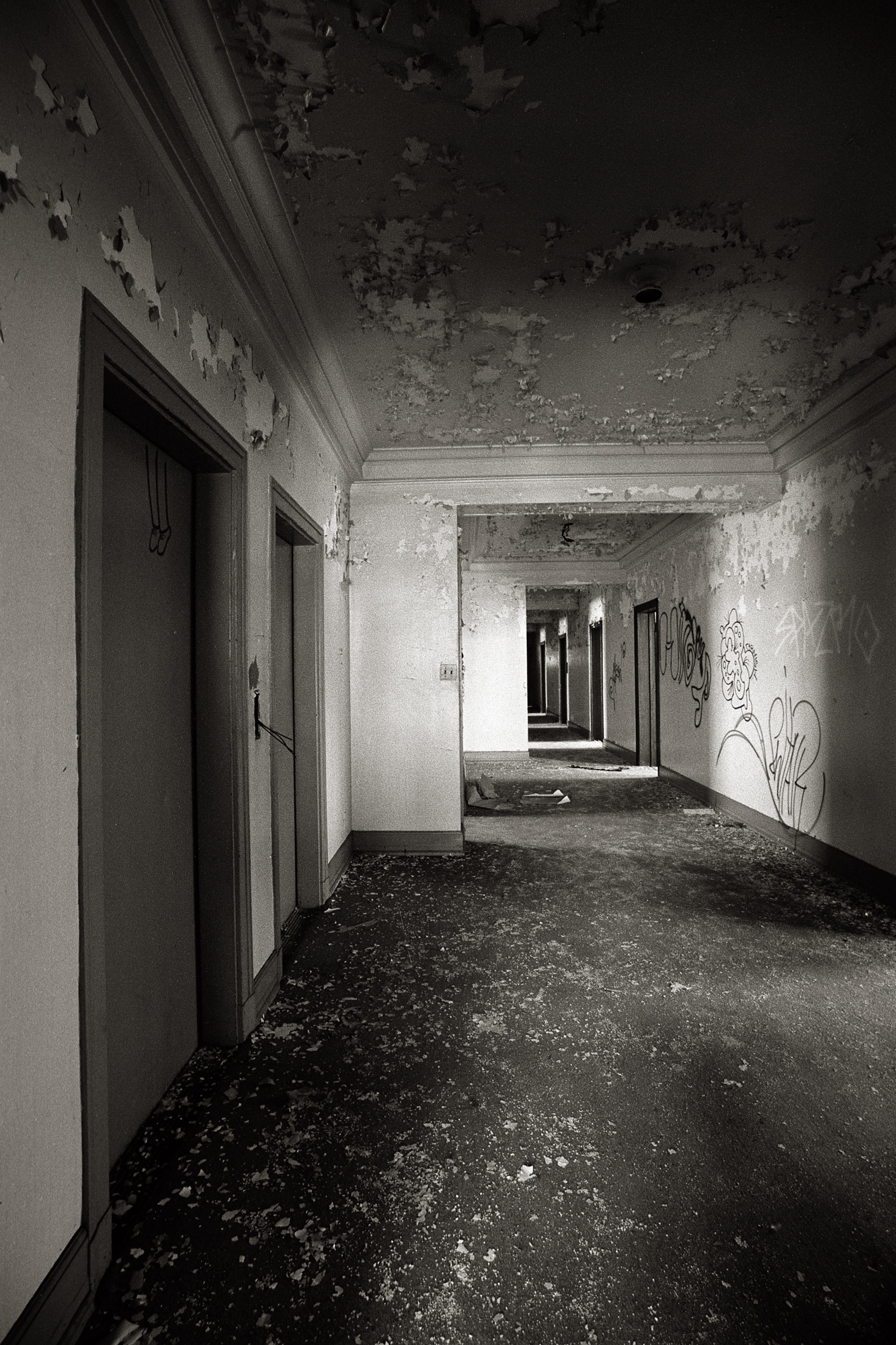 Hallway in the Wurlitzer building in Detroit, MI