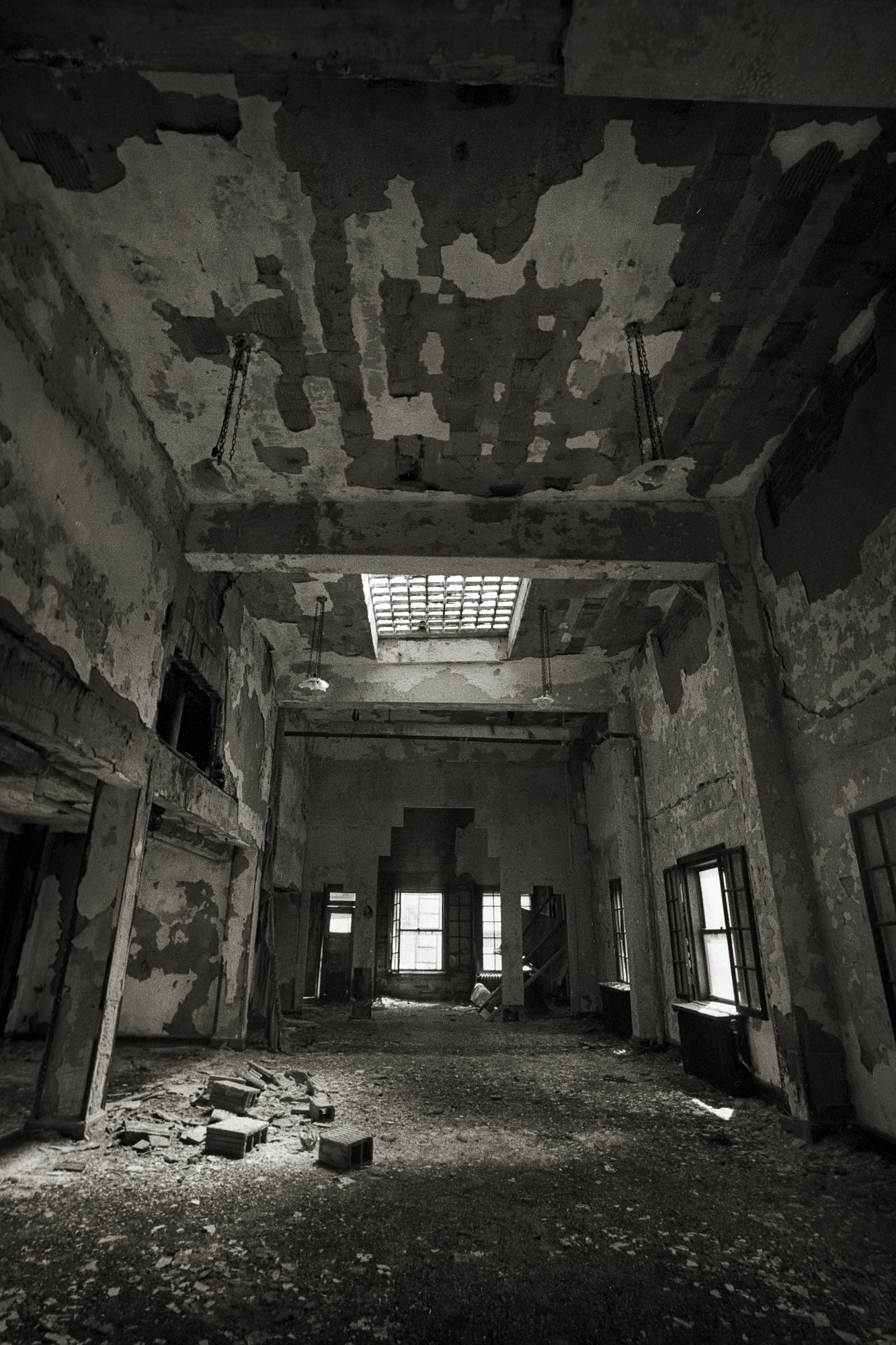 Interior of the top floor of the Wurlitzer building in Detroit, MI