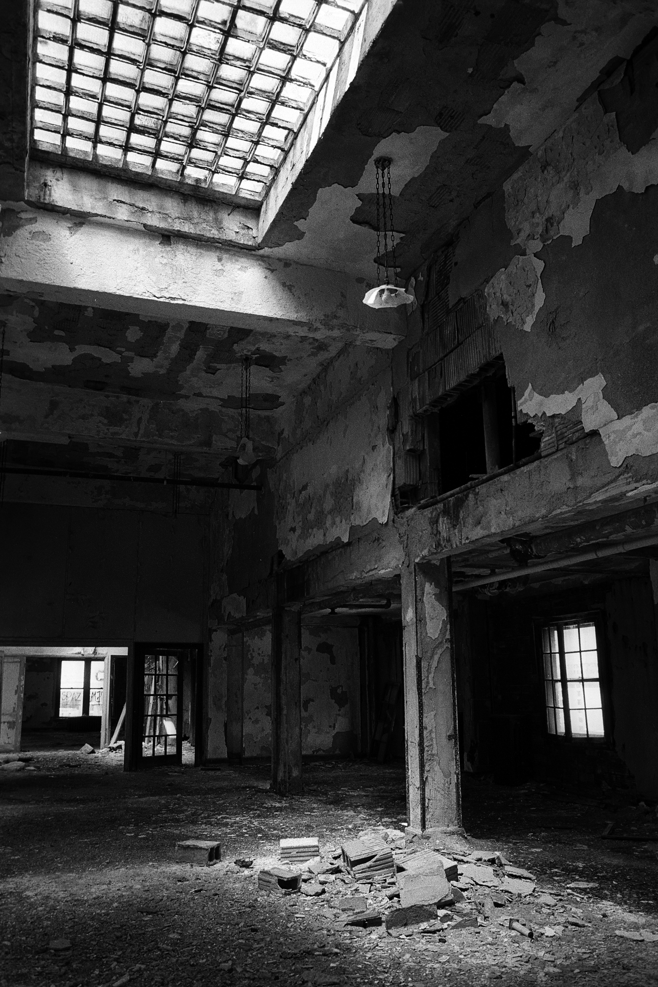 Interior of the top floor of the Wurlitzer building in Detroit, MI