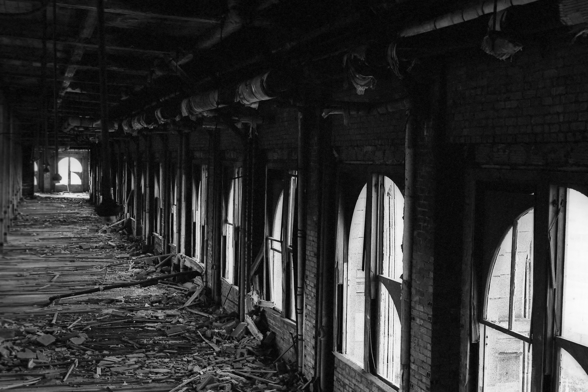 Interior work area of Michigan Central Station in Detroit, MI.