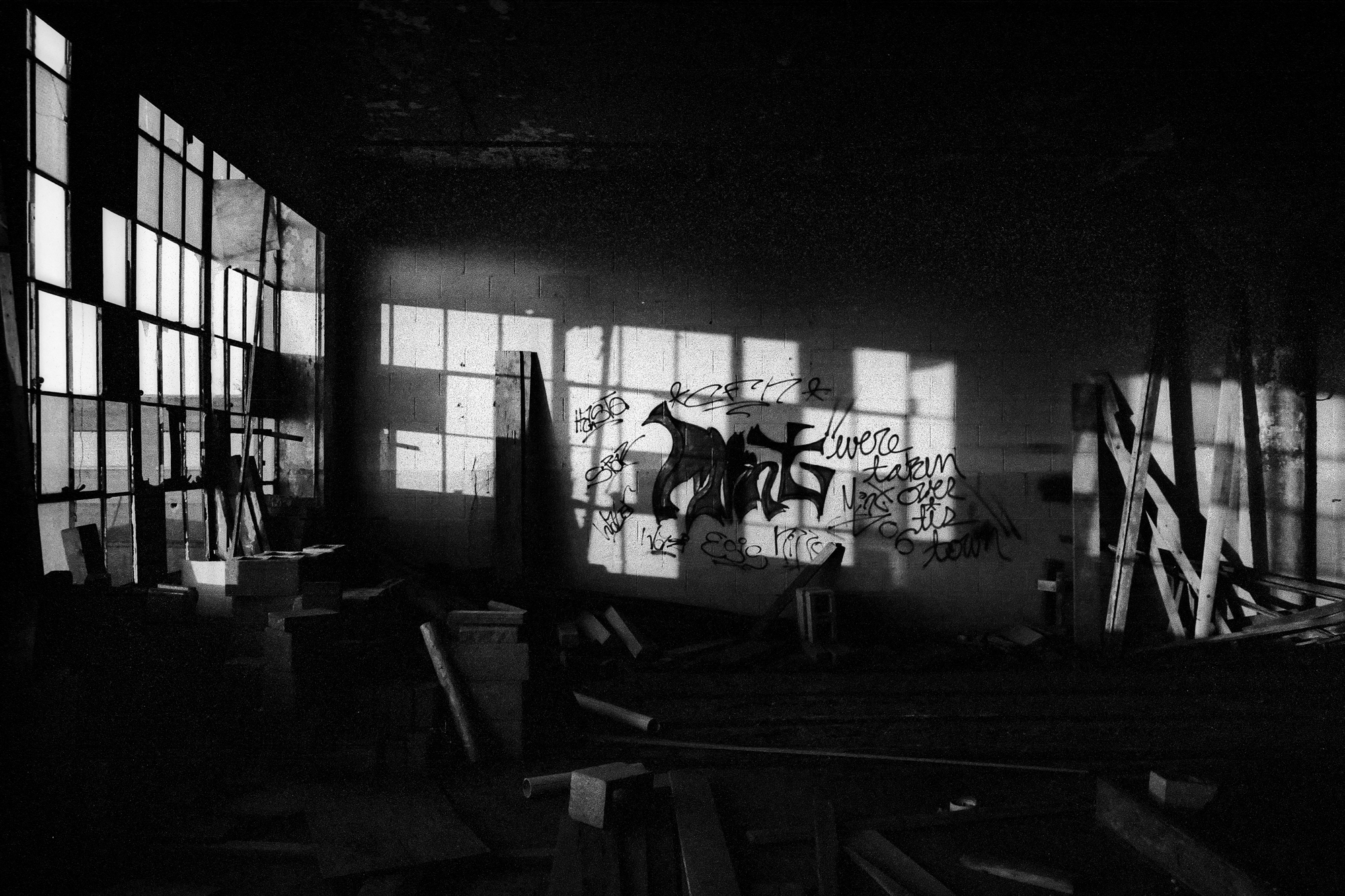 Window light at the Packard Plant in Detroit, MI.